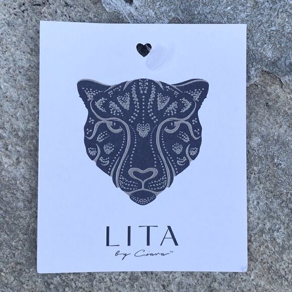 NWT NEW Lita by Ciara Blue Boxy T-shirt w/Removable Shoulder Pads. Large Revolve - Picture 9 of 11